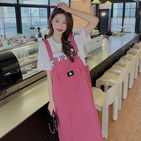 现货！设计感学生宽松休闲网红减龄背带裙9155-P105控158，女装连衣裙，浙宝125