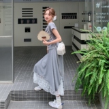 【新款】现货！气质蕾丝拼接半身裙套装2D003-2617-P145控238，女装套装/套裙，浙宝125