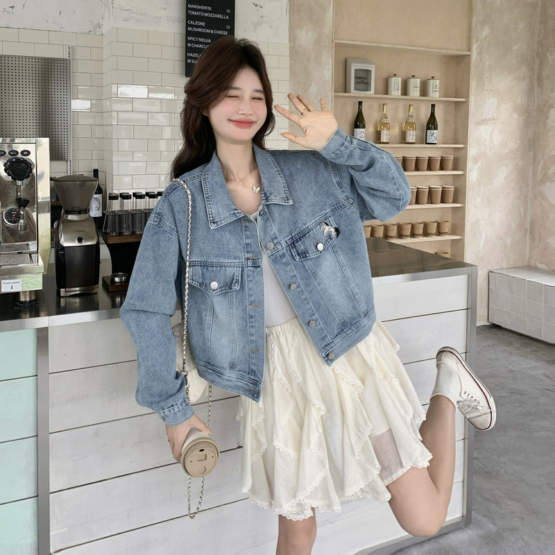 新款率性挺括牛仔短外套2D003-2607-P135控218，女装短外套，浙宝125