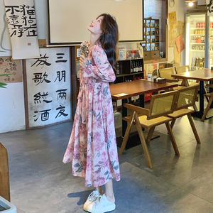 【新款】现货!！！ 浪漫法式碎花长袖连衣裙 9871-P115-控168图片