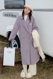 主推款！数据已起！灰风铃紫加厚呢大衣外套9082-P175控258，女装毛呢外套，浙宝125