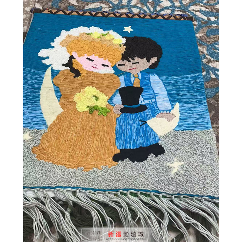 新疆编织挂毯装饰画小伙伴客厅卧室高级感壁毯壁挂壁画背景墙遮挡