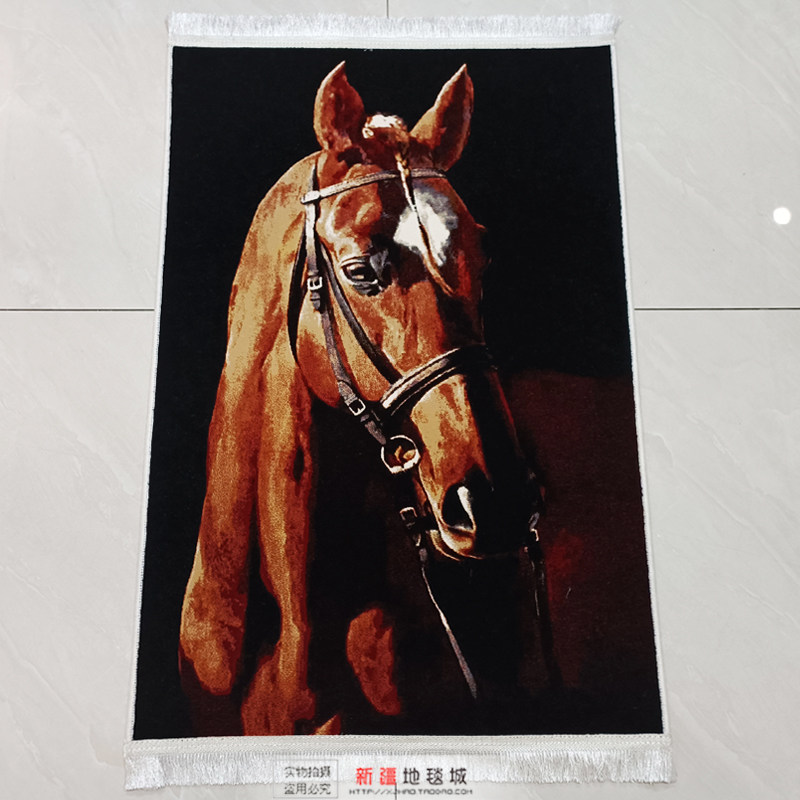 北欧式艺术挂毯装饰画高级感骏马图马到成功客厅卧室壁毯壁挂壁画