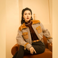 Куртка, бархатная утеплённая рубашка, утягивающий пояс на талию, штаны-клёш, штаны, высокая талия