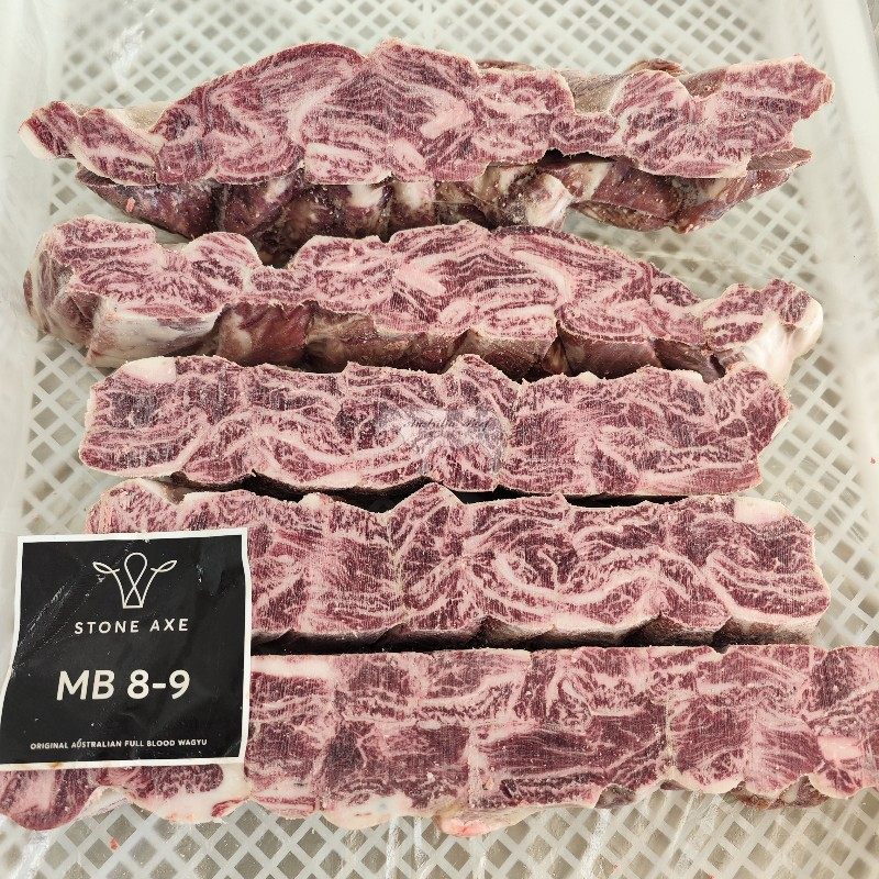 澳洲石斧纯血和牛M6-7M8-9肋条牛腩王红烧牛肉串烧烤原装支持定制