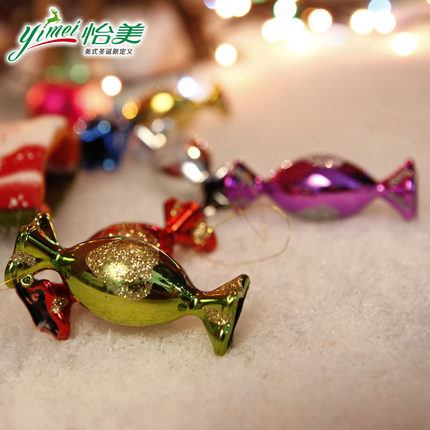 怡美圣诞节装饰 圣诞礼品礼物 圣诞树挂件 花形糖果挂饰 圣诞节