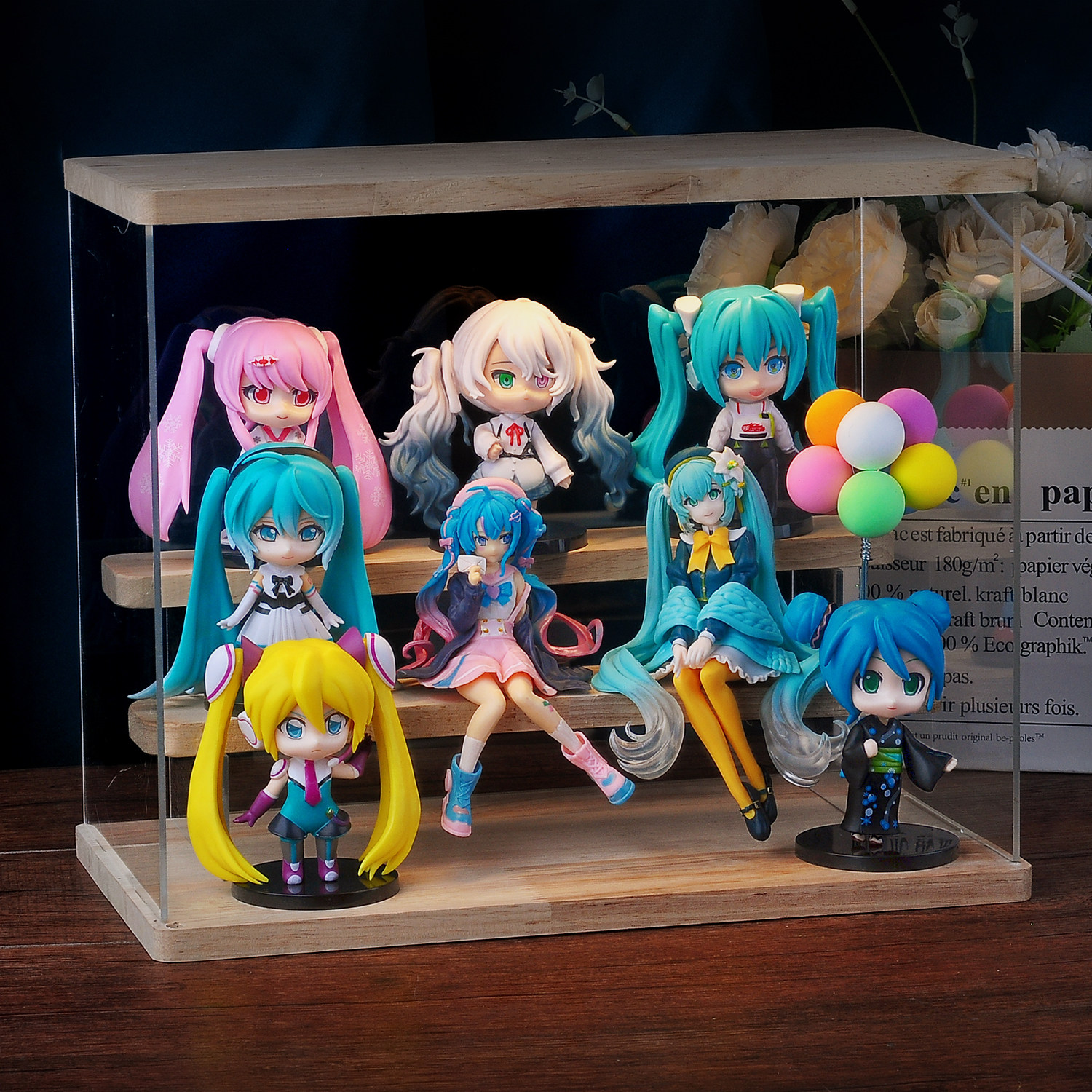 初音未来手办展示盒防尘罩玩具模型公仔摆件送男女生生日六一礼物