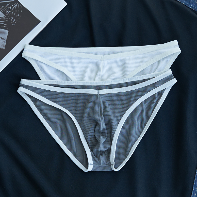 莫代尔螺纹低腰性感提臀三角裤