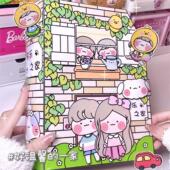 快乐幸福之家 纸娃娃树屋安静书捏捏乐手工diy材料自制网红玩具书