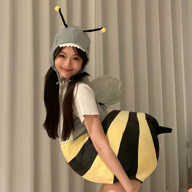 万圣节cos服装成人衣服女服饰小蜜蜂装扮搞怪造型玩偶服人偶套装