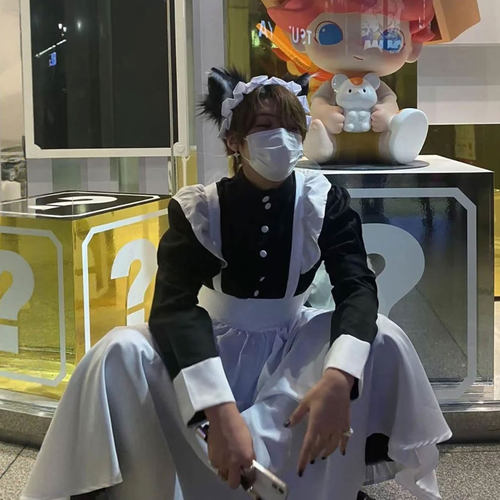 男仆装万圣节cos性感女装大佬二次元伪娘Lolita洛丽塔连衣裙装扮