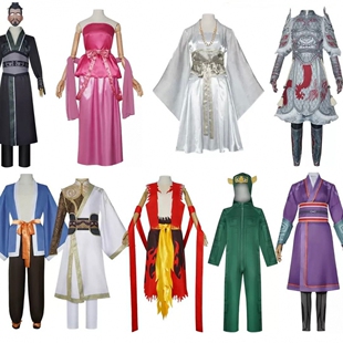 哪咤敖丙熬闰李靖太乙真人石矶娘娘万圣节儿童服装cosplay服衣服