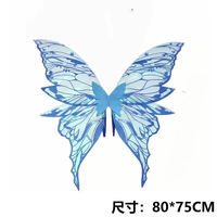 Angel fairy wing prop Butterfly Halloween back decoration Cosplay green adult Flower Fairy decoration Dress large size thumbnail 4