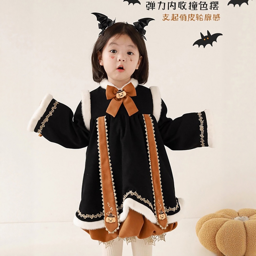 万圣节儿童服装南瓜服连衣裙套装