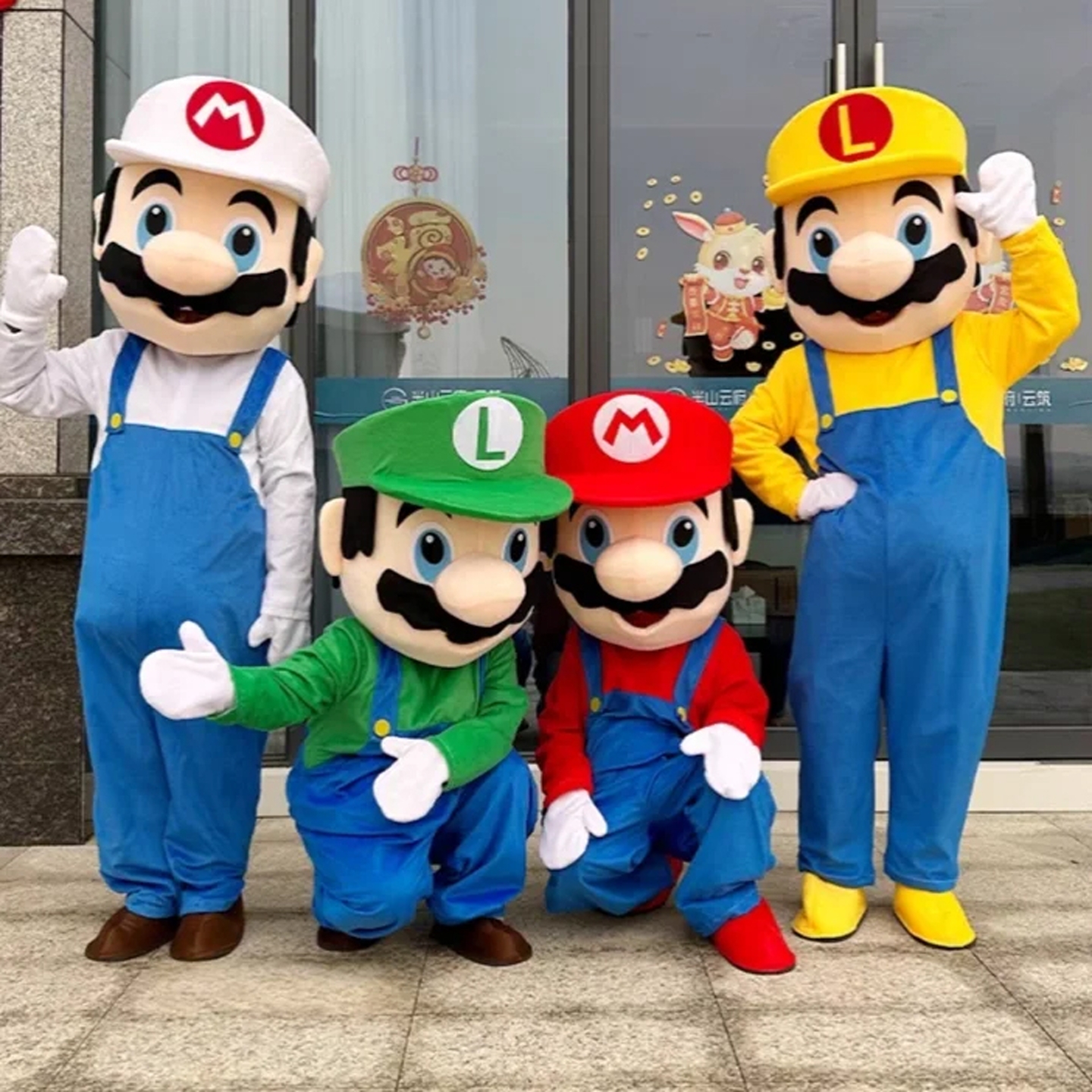 超级马里奥人偶服装成人卡通可行走表演道具头套活动扮演街头网红