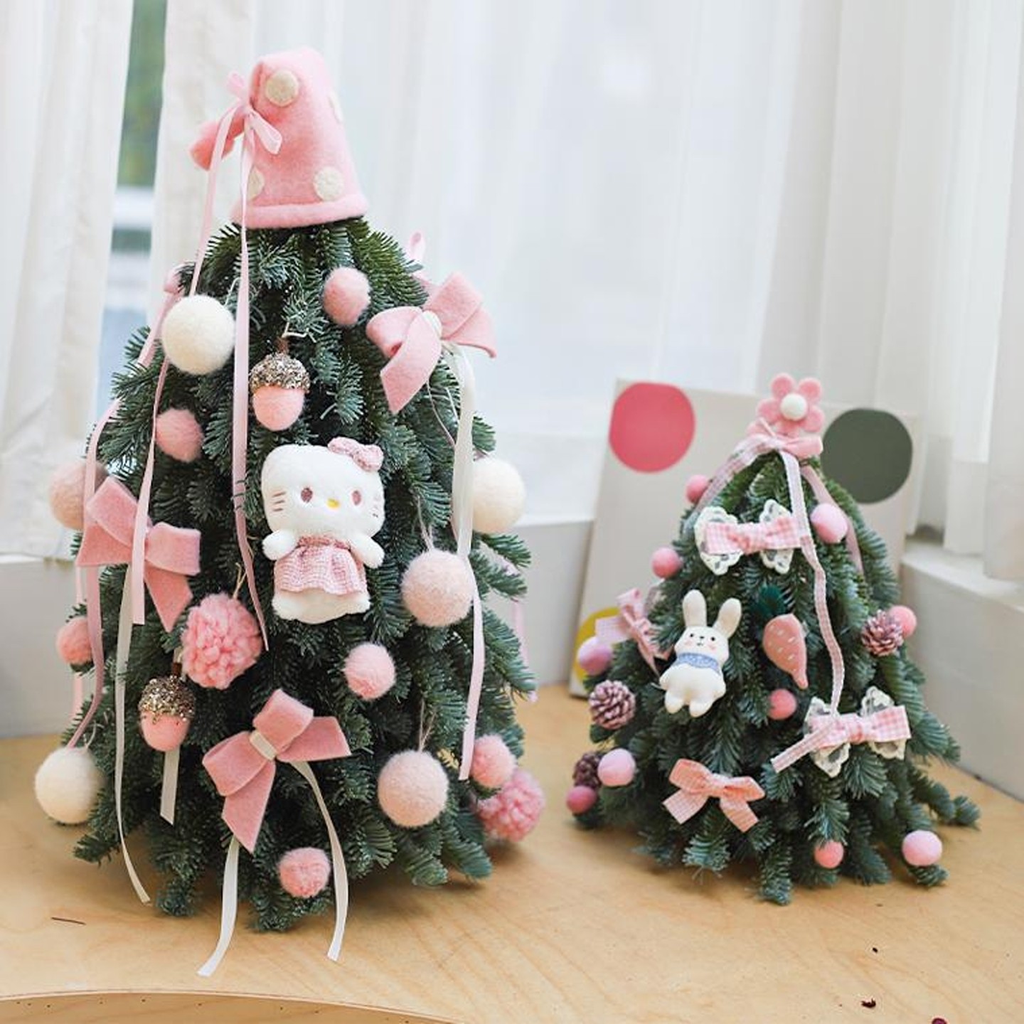 圣诞节装饰品场景氛围布置诺贝松圣诞树摆件店铺桌面家用造景道具