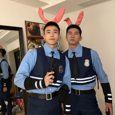兔子警官衣服朱迪cosplay服万圣节服装男装成人服饰香港警制服