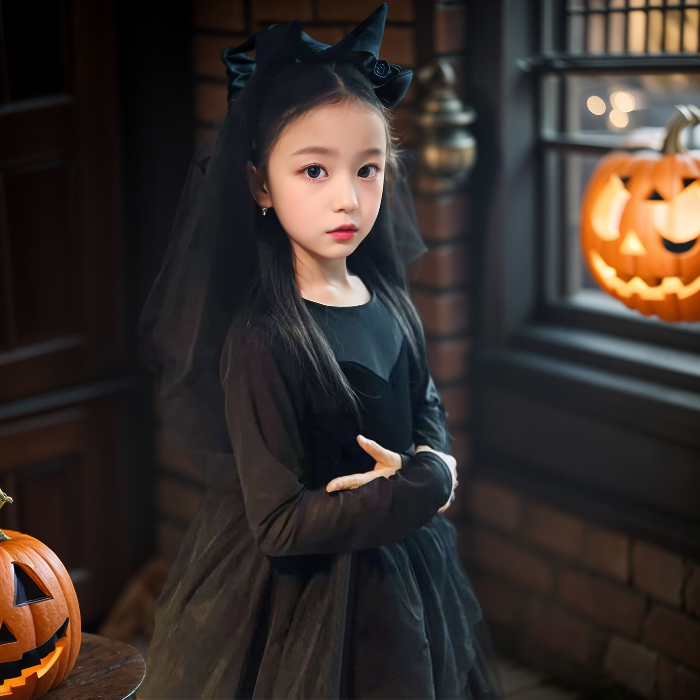 万圣节儿童服装吸血鬼cos装扮衣服女童服饰女巫衣服角色扮演女孩