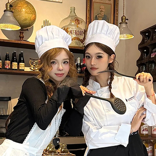 料理鼠王厨师帽万圣节cos装扮成人造型拍照道具蘑菇帽2025新款