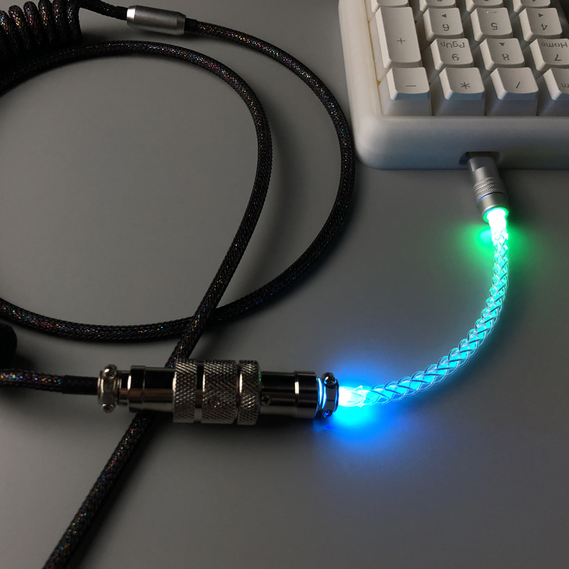ASSAN机械键盘七彩渐变发光线RGB