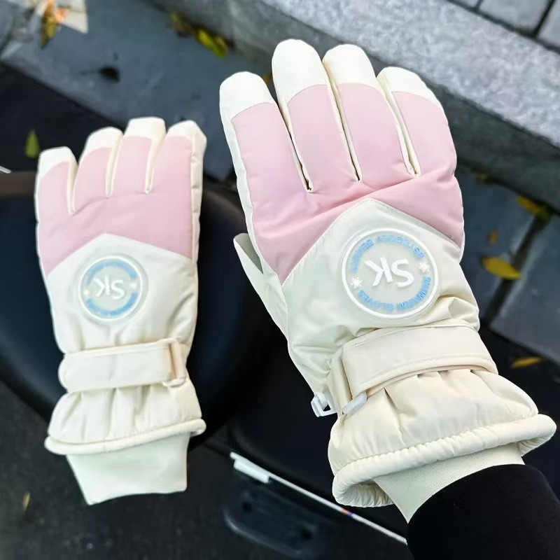 滑雪手套女冬季分指骑士行电动车