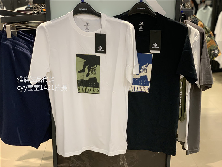 正品converse/匡威夏季新款男女纯棉休闲短袖T恤10019895-A02-A01