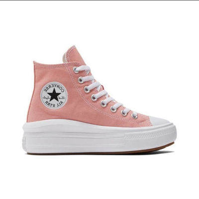 Converse匡威all star夏季增高云朵鞋亮粉色帆布高帮A03544