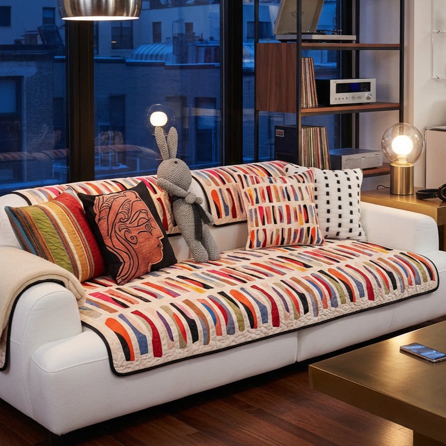 北欧现代设计师款高档设计沙发垫秋冬加厚毛绒沙发坐垫贵妃可定制