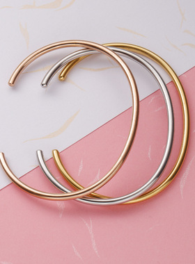 外贸新品18k炉内金C字开口手环