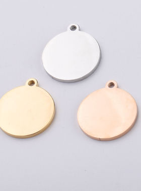 不锈钢精抛光圆片22x19mm吊牌