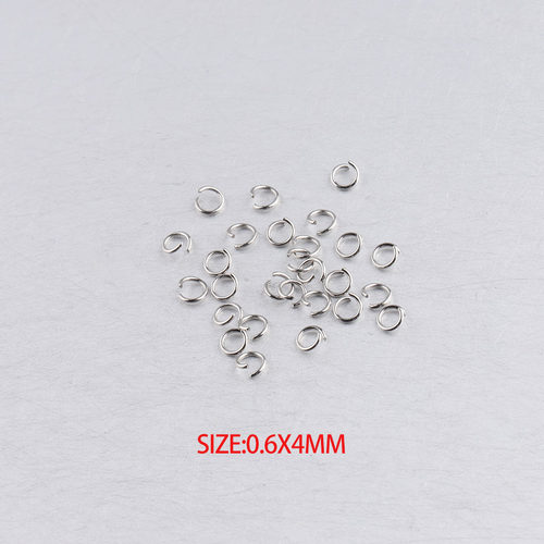 0.6*4mm 钢色 炉外真金色 炉内玫瑰金 不锈钢开口圈单圈