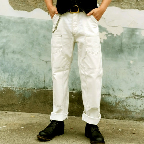 美式复古长裤工装裤直筒阿美咔叽