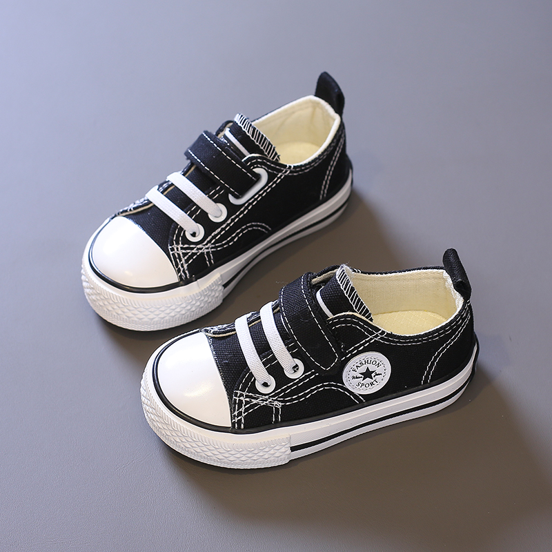 2024 spring new Korean version of children's board shoes, boys' canvas shoes, versatile, baby girls, casual shoes, children's cloth shoes