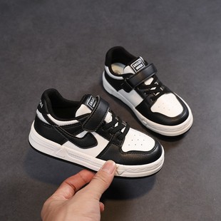 女童透气鞋 蜡笔小新儿童熊猫板鞋 男童小白鞋 新款 子百搭潮 2025秋季