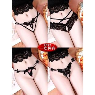 超大珍珠情调红色男人内裤 双排珍珠内裤 T丁字裤 女生裤 打光屁股