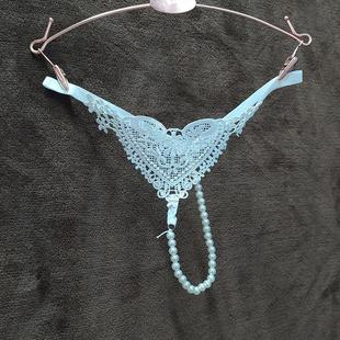 超小一根绳刺 女性感丁字裤 珍珠内裤 入体摩擦性感阴女士超大嘞内裤