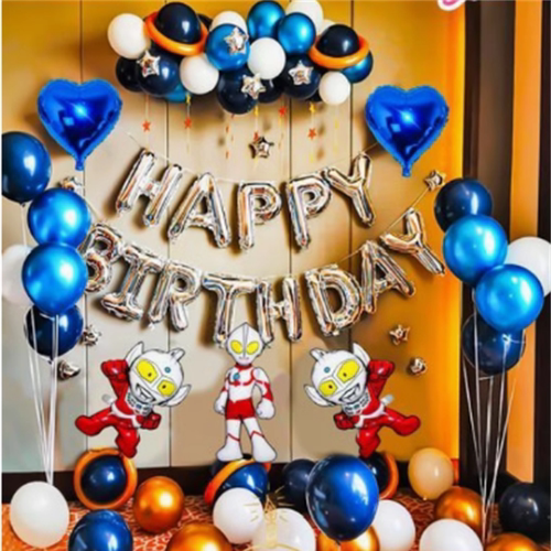 奥特曼生日派对主题气球场景布置