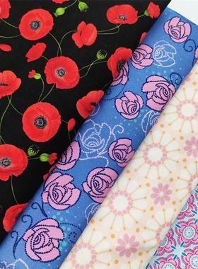 进口纯棉平纹布田园小碎花全棉手工DIY拼布包包夏季裙子面料