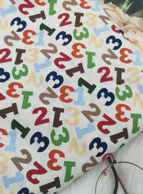 一米价卡通数字纯棉布料手工DIY宝宝儿童服装床品布艺纯棉布料