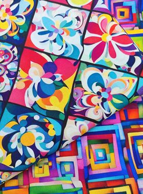 20支纯棉平纹布手工DIY包包拼布服装面料彩色格子布料