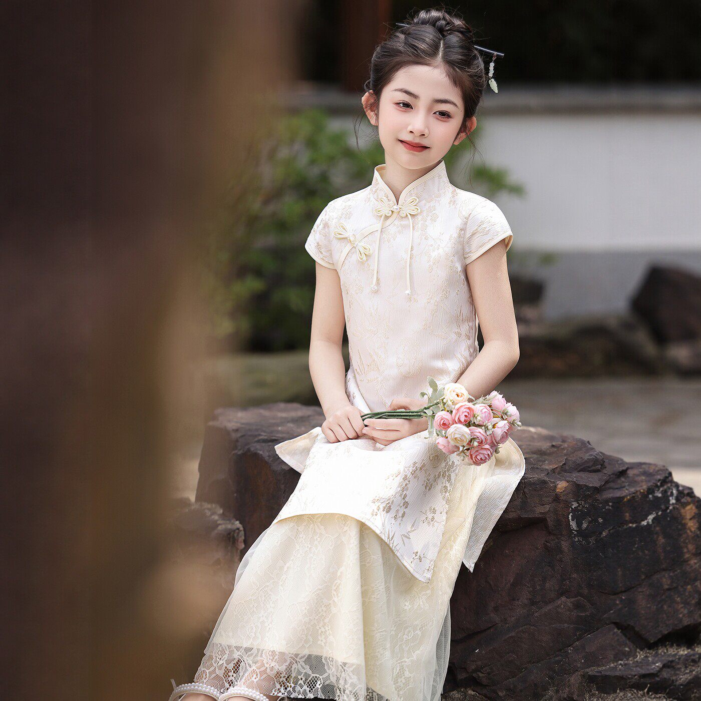 女童新中式旗袍连衣裙夏季古装儿童古风汉服女孩改良国风唐装裙子
