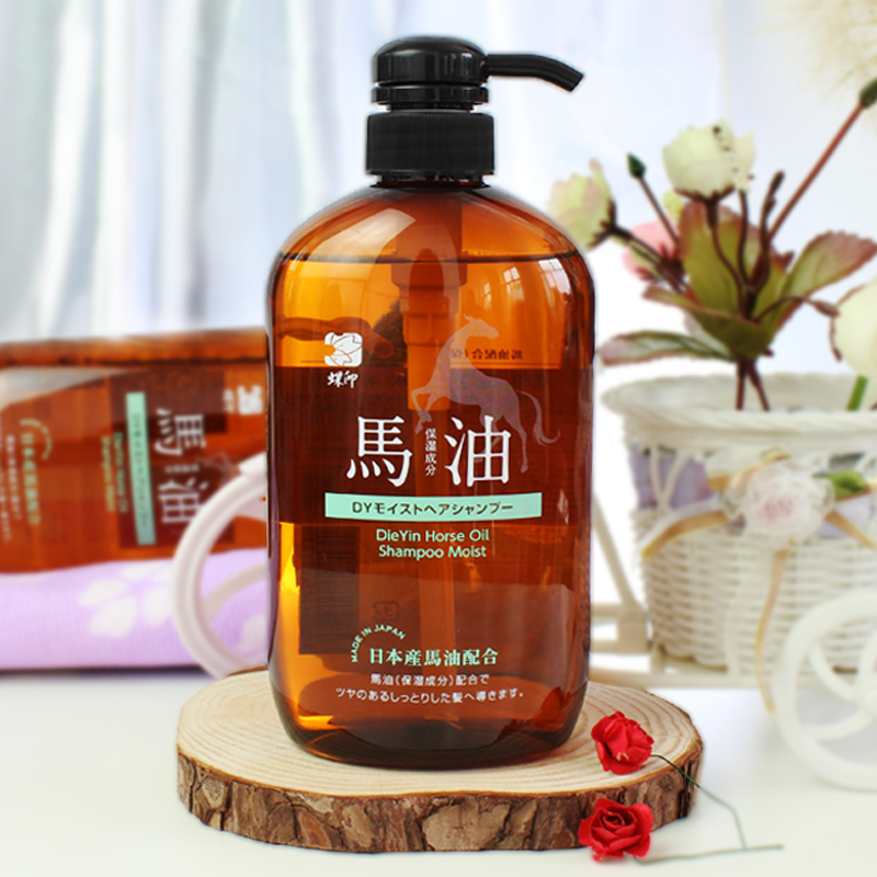 蝶印马油洗发水保湿柔顺改善毛躁