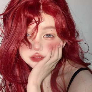 假发女海王红大波浪长卷发波尔多红氛围感空气刘海自然蓬松全头套