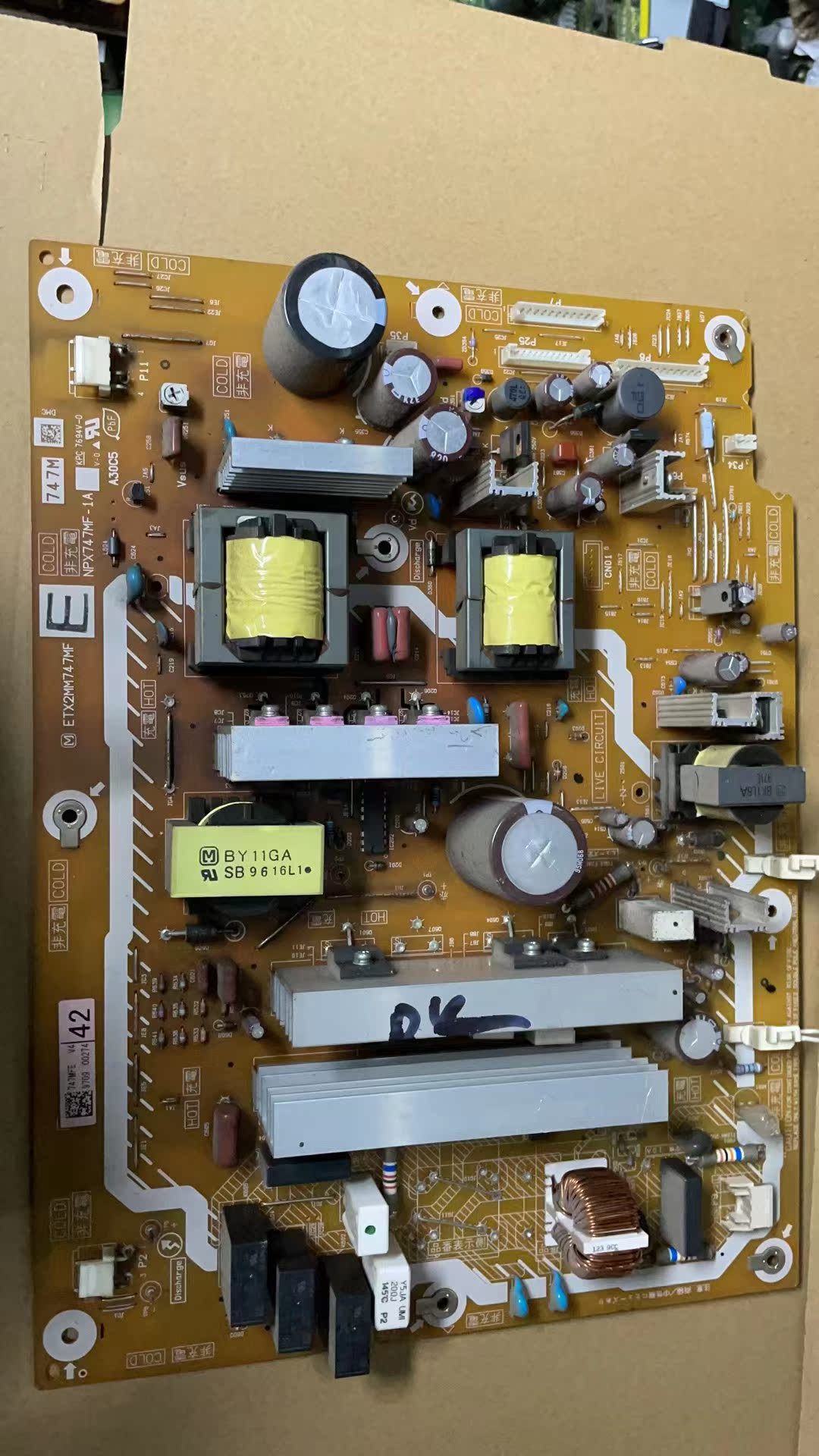 松下TH-P42S10C/46S10C/50S01C电源板ETX2MM747MF G NPX747MF-1A