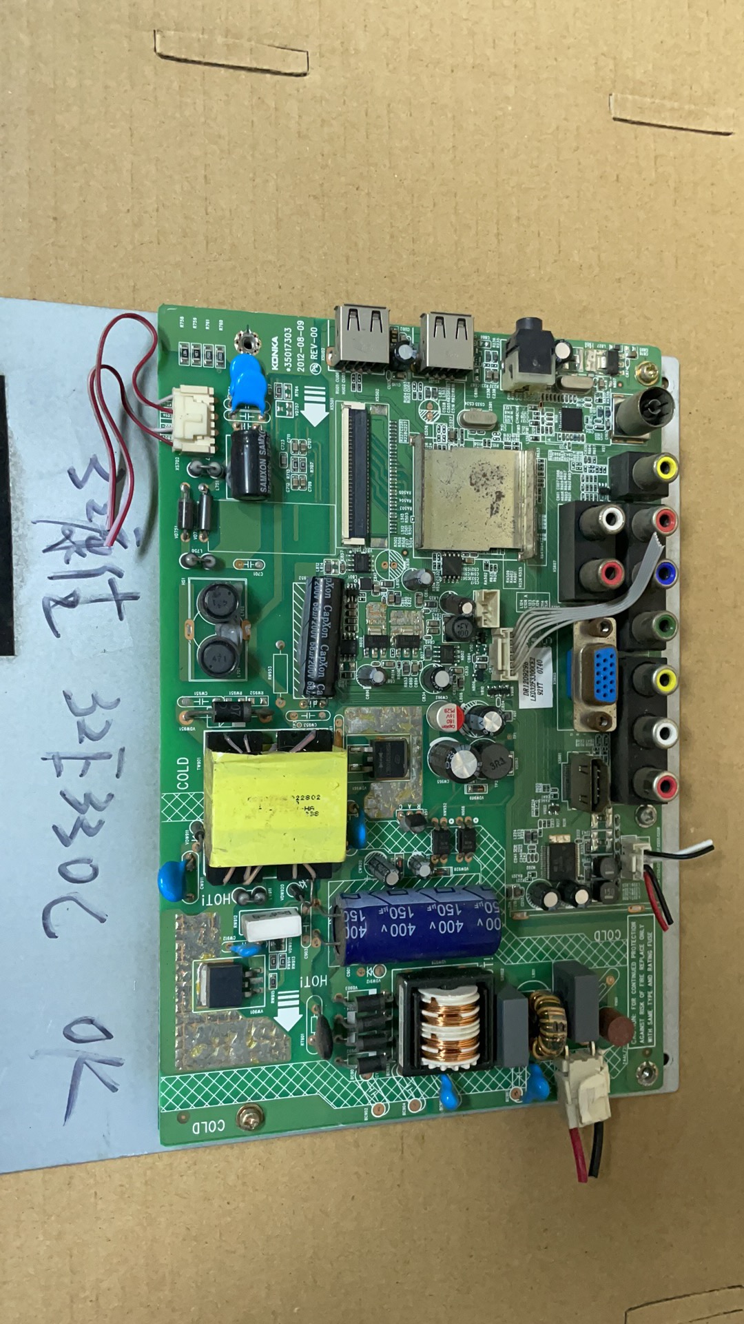 原装康佳LED32F3300CE LED32E330C 主板 35017303 92YT