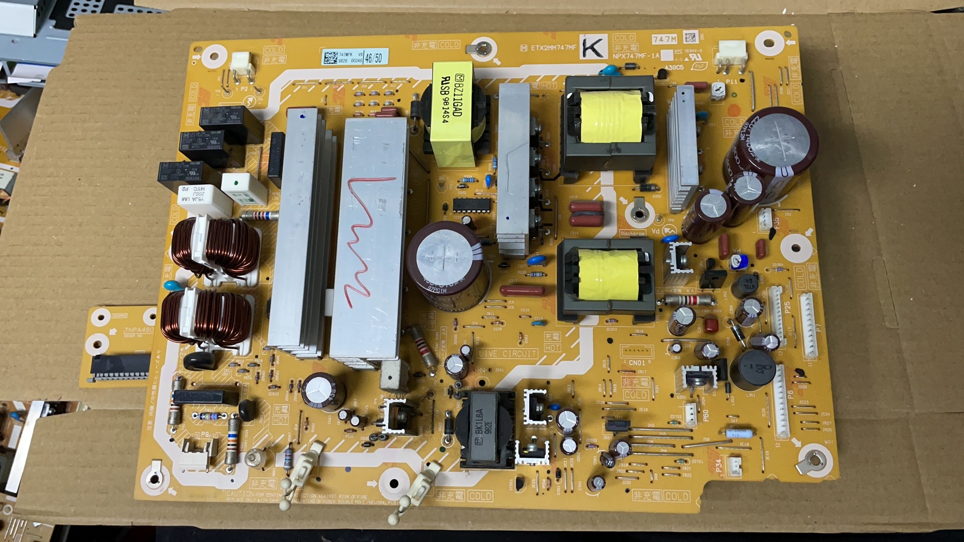 松下 TH-46G11C P46G10C电源板ETX2MM747MF NPX747MF-1A