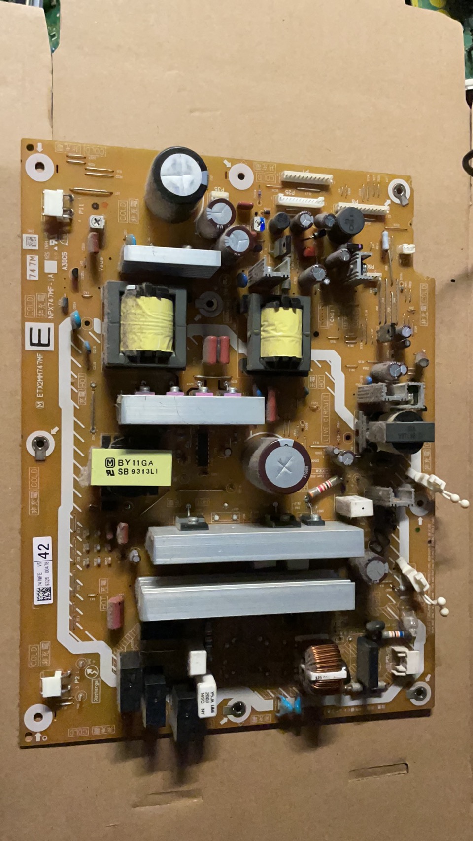 松下TH-P42S10C/46S10C/50S01C电源板ETX2MM747MF G NPX747MF-1A