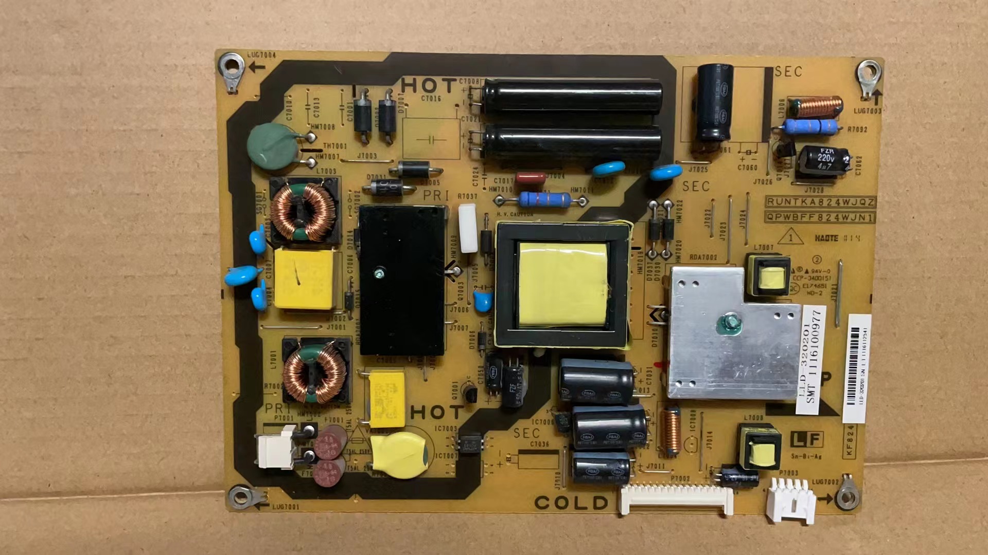 夏普 LCD-32LX430A 电源板 RUNTKA824WJQZ QPWBFF824WJZ1