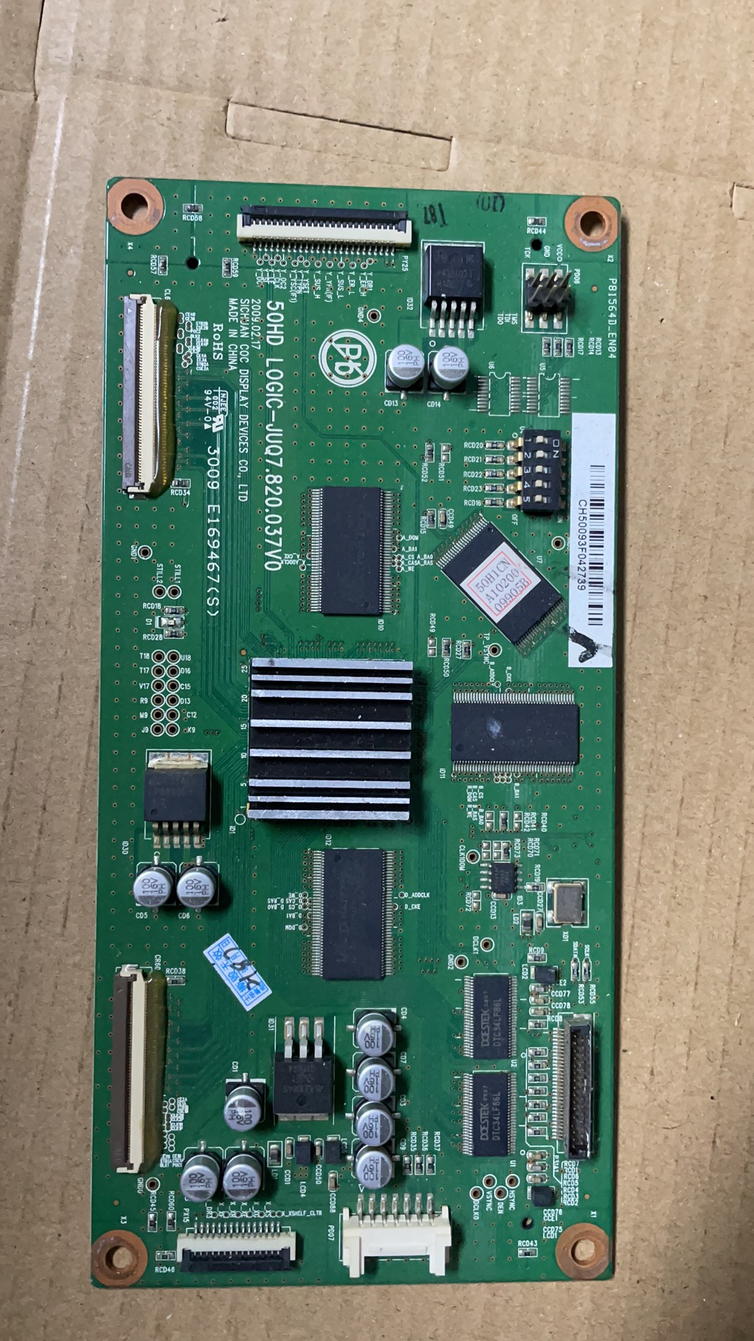 长虹PT50718 PT50718A屏PM50H1000 逻辑板JUQ7.820.037 V0