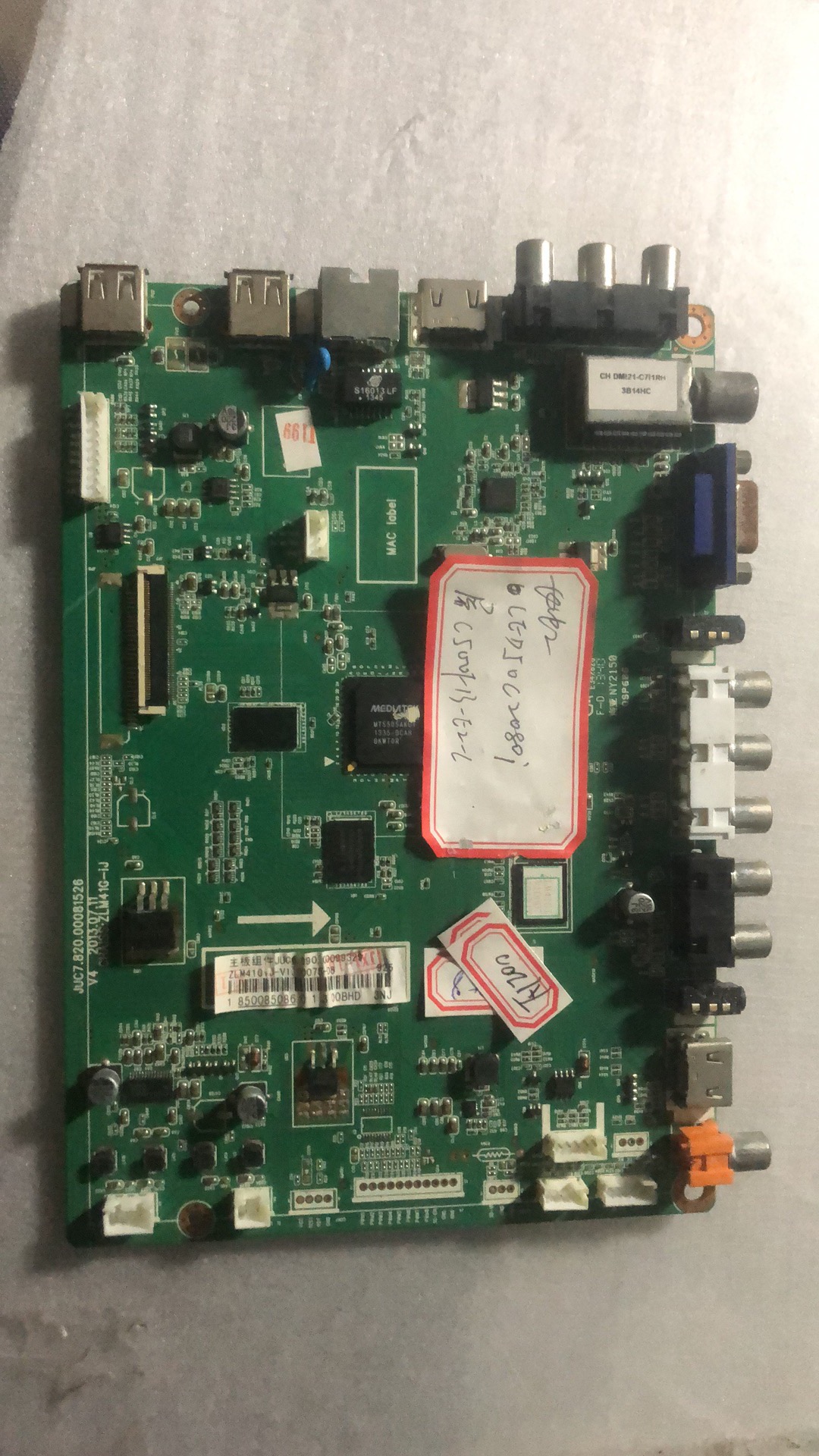 原装长虹LED50C2080I主板JUC7.820.00101252配M500F13-E1-A实图